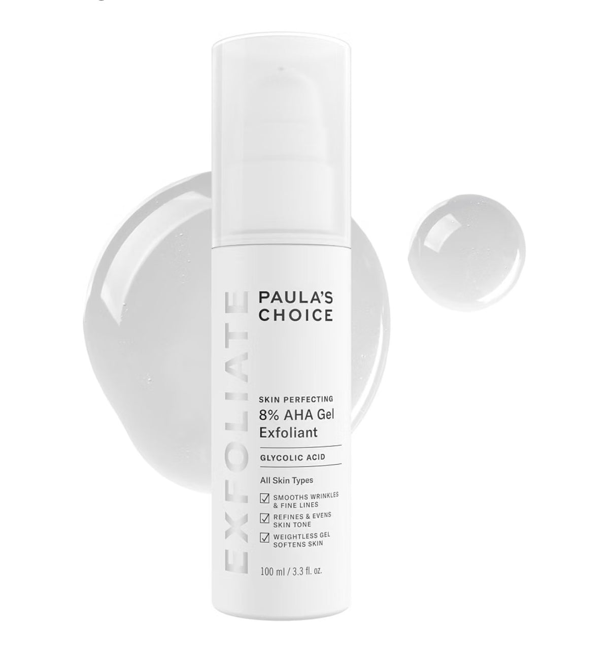 PAULAS CHOICE 8% AHA GEL EXFOLIANT 100ml