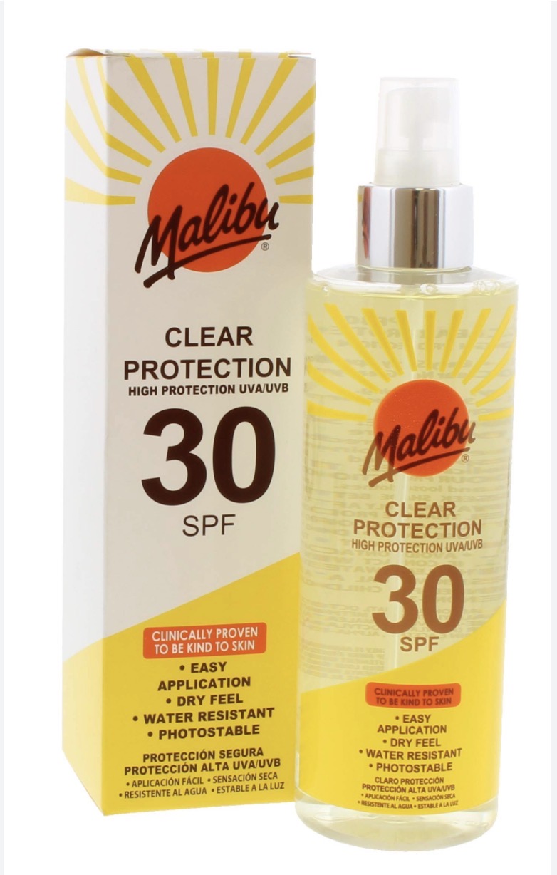 Malibu Clear All Day Protection Spf50 Spray 250ml |