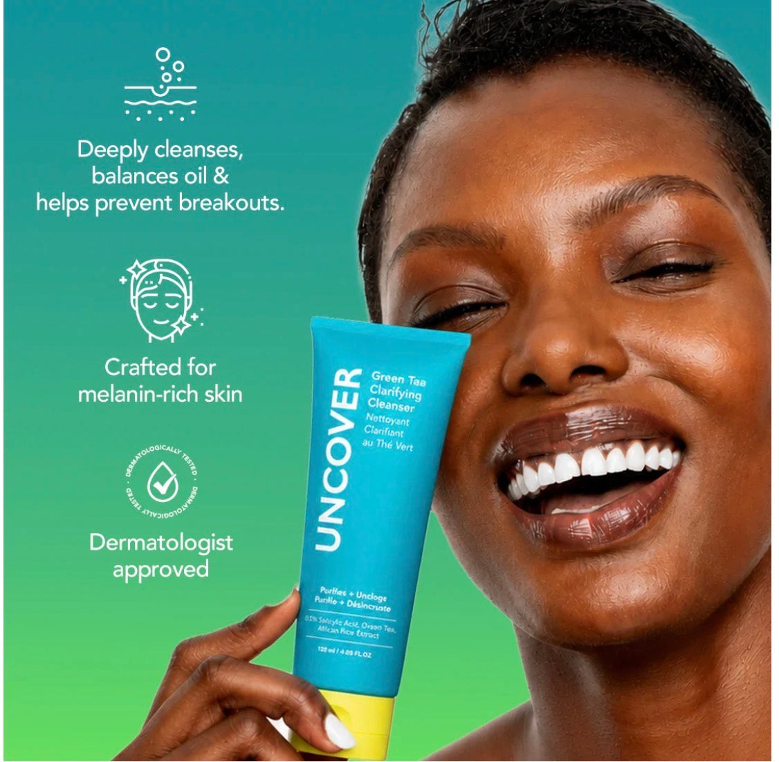 UNCOVER Green Tea Clarifying Cleanser
