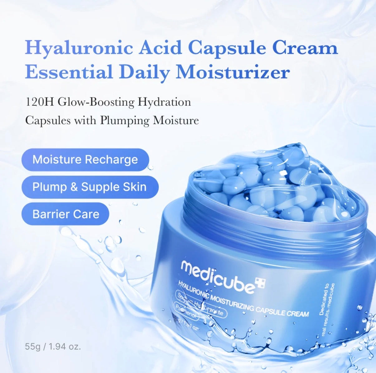 medicube Hyaluronic Acid Capsule Cream | 120H Lasting Hydration