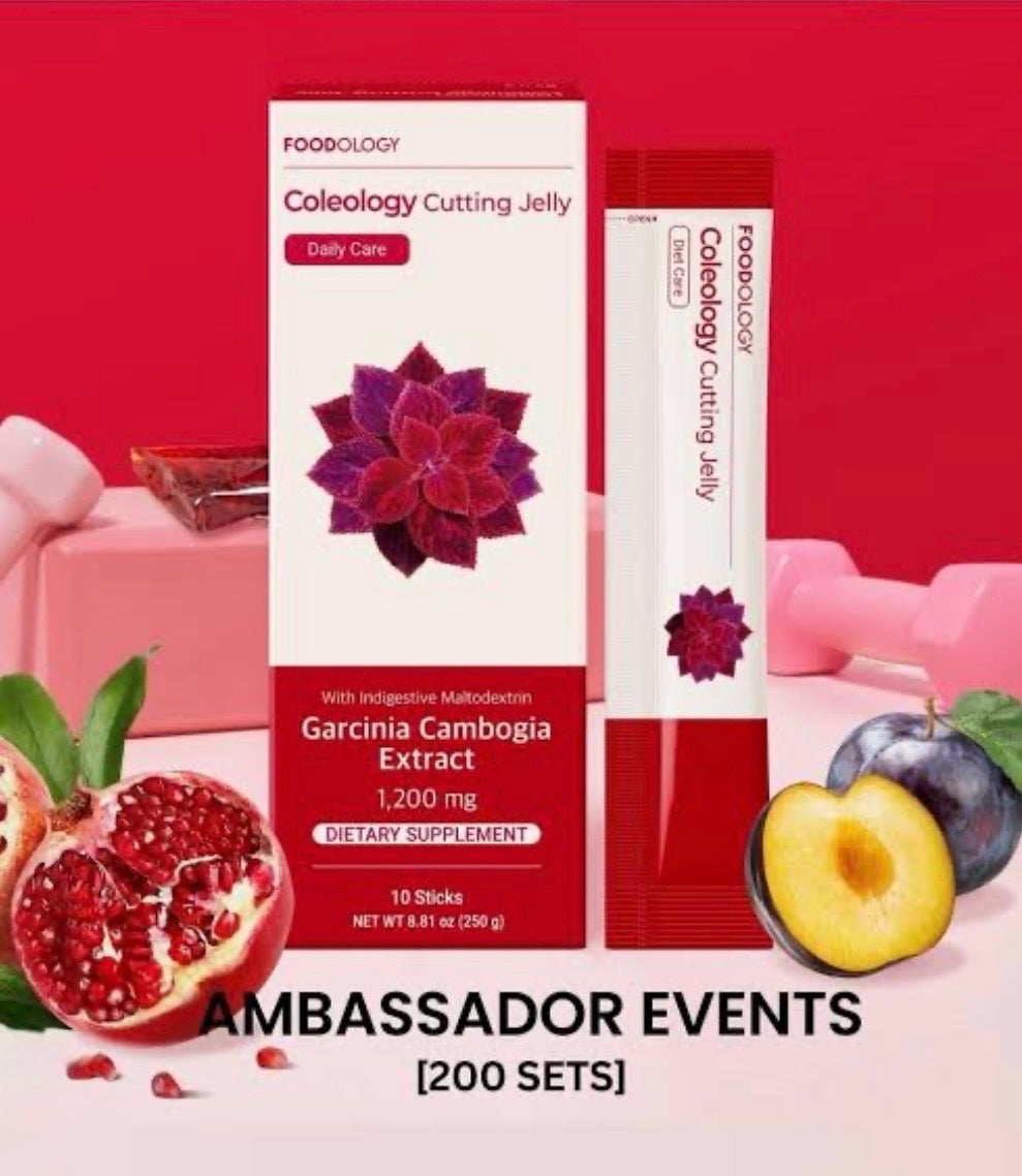 FOODOLOGY Coleology Cutting Jelly, Pomegranate Flavor, 10 Sticks