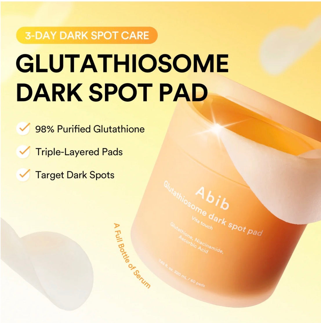 Abib Glutathiosome dark spot pad Vita touch