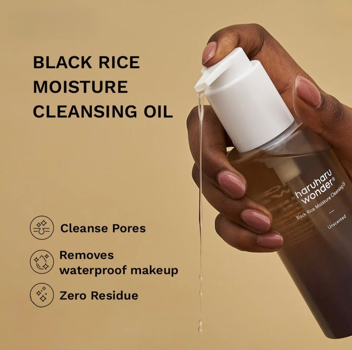 HARUHARU BLACK RICE MOISTURE DEEP CLEANSING OIL 150ML