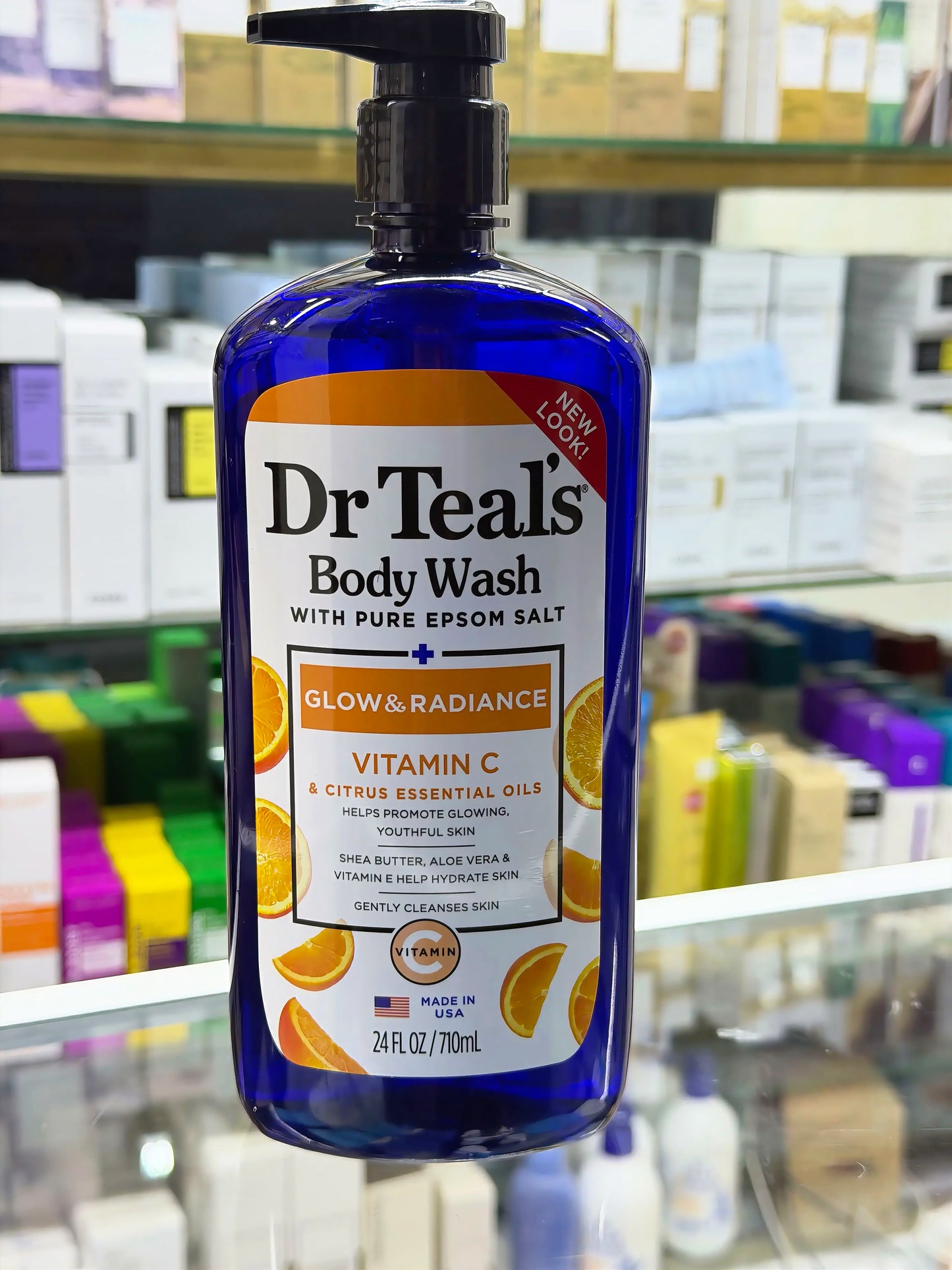 Dr Teal's Body Wash with Pure Epsom Salt Glow & Radiance with Vitamin 710ml